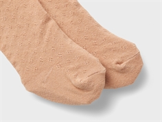 Lil Atelier rugby tan pointelle strømpebukser bomuld